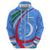 Uzbekistan Zip Hoodie with Crescent Star and Ornamental Swirl Design - Wonder Print Shop
