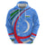 Uzbekistan Zip Hoodie with Crescent Star and Ornamental Swirl Design - Wonder Print Shop