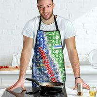 Uzbekistan Apron with Ikat Pattern and National Coat of Arms Design - Wonder Print Shop
