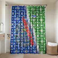 Uzbekistan Bathroom Set with Ikat Pattern and National Coat of Arms Design - Wonder Print Shop