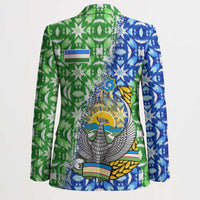 Uzbekistan Blazer with Ikat Pattern and National Coat of Arms Design - Wonder Print Shop