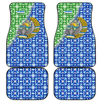 Uzbekistan Car Mats with Ikat Pattern and National Coat of Arms Design - Wonder Print Shop