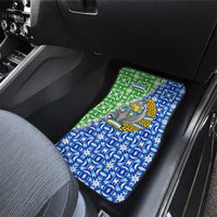 Uzbekistan Car Mats with Ikat Pattern and National Coat of Arms Design - Wonder Print Shop