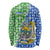 Uzbekistan Long Sleeve Shirt with Ikat Pattern and National Coat of Arms Design - Wonder Print Shop