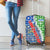 Uzbekistan Luggage Cover with Ikat Pattern and National Coat of Arms Design - Wonder Print Shop