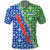 Uzbekistan Polo Shirt with Ikat Pattern and National Coat of Arms Design - Wonder Print Shop