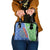Uzbekistan Shoulder Handbag with Ikat Pattern and National Coat of Arms Design - Wonder Print Shop