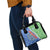 Uzbekistan Shoulder Handbag with Ikat Pattern and National Coat of Arms Design - Wonder Print Shop