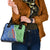 Uzbekistan Shoulder Handbag with Ikat Pattern and National Coat of Arms Design - Wonder Print Shop