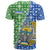 Uzbekistan T Shirt with Ikat Pattern and National Coat of Arms Design - Wonder Print Shop