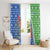 Uzbekistan Window Curtain with Ikat Pattern and National Coat of Arms Design - Wonder Print Shop