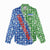 Uzbekistan Women Casual Shirt with Ikat Pattern and National Coat of Arms Design - Wonder Print Shop