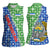 Uzbekistan Women Sleeveless Polo Shirt with Ikat Pattern and National Coat of Arms Design - Wonder Print Shop