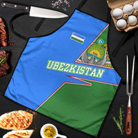 Uzbekistan Apron with National Coat of Arms and Modern Gradient Design - Wonder Print Shop