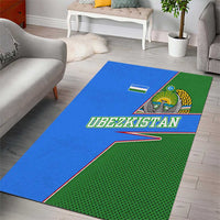 Uzbekistan Area Rug with National Coat of Arms and Modern Gradient Design - Wonder Print Shop