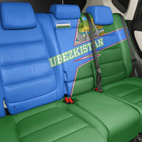 Uzbekistan Back Car Seat Cover with National Coat of Arms and Modern Gradient Design - Wonder Print Shop