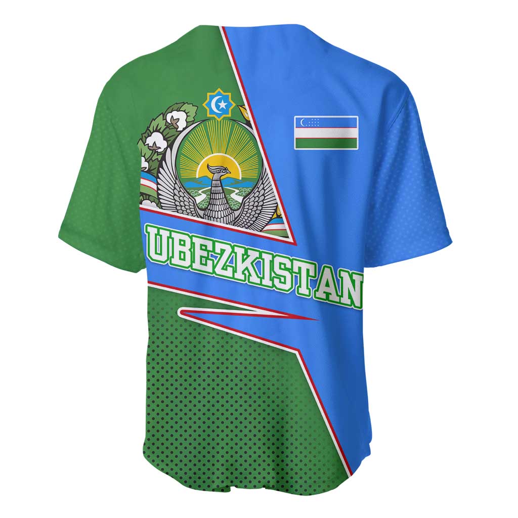 Uzbekistan Baseball Jersey with National Coat of Arms and Modern Gradient Design - Wonder Print Shop