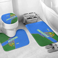 Uzbekistan Bathroom Set with National Coat of Arms and Modern Gradient Design - Wonder Print Shop