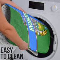 Uzbekistan Bathroom Set with National Coat of Arms and Modern Gradient Design - Wonder Print Shop