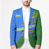 Uzbekistan Blazer with National Coat of Arms and Modern Gradient Design - Wonder Print Shop