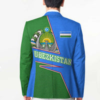 Uzbekistan Blazer with National Coat of Arms and Modern Gradient Design - Wonder Print Shop