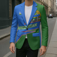Uzbekistan Blazer with National Coat of Arms and Modern Gradient Design - Wonder Print Shop