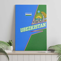 Uzbekistan Canvas Wall Art with National Coat of Arms and Modern Gradient Design - Wonder Print Shop
