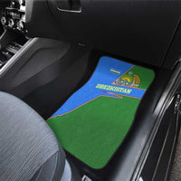 Uzbekistan Car Mats with National Coat of Arms and Modern Gradient Design - Wonder Print Shop