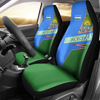 Uzbekistan Car Seat Cover with National Coat of Arms and Modern Gradient Design - Wonder Print Shop