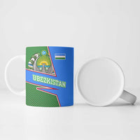 Uzbekistan Ceramic Mug with National Coat of Arms and Modern Gradient Design - Wonder Print Shop