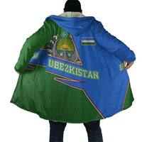 Uzbekistan Cloak with National Coat of Arms and Modern Gradient Design - Wonder Print Shop