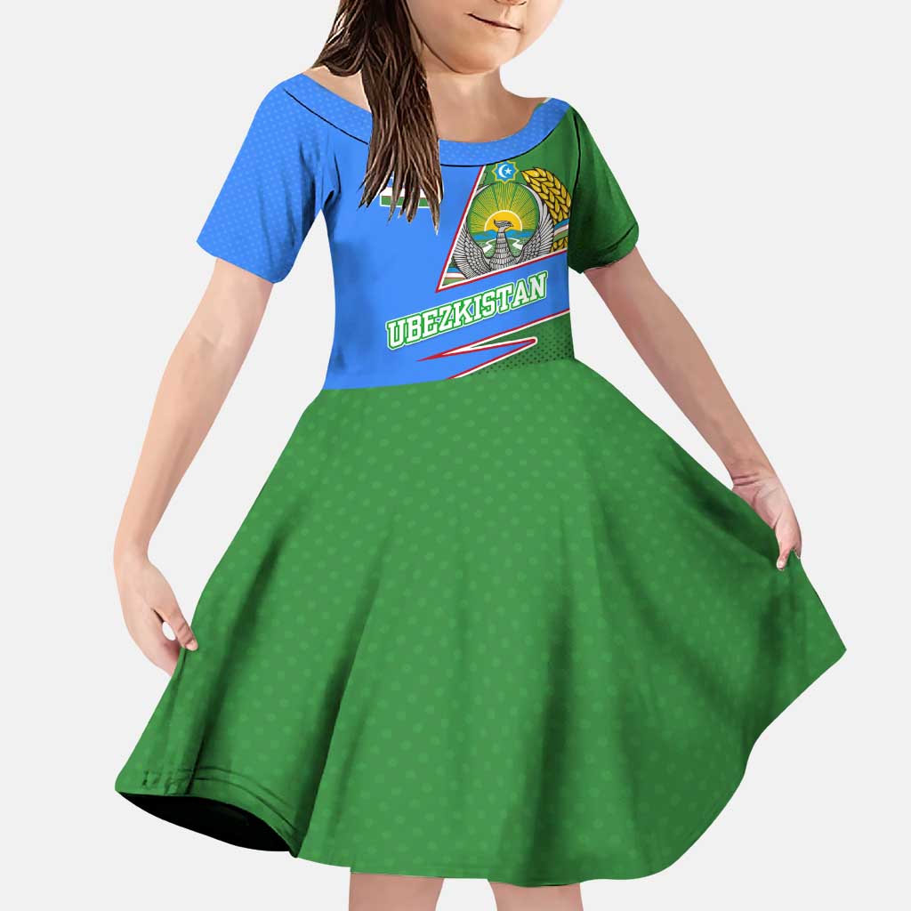 Uzbekistan Family Matching Puletasi and Hawaiian Shirt with National Coat of Arms and Modern Gradient Design - Wonder Print Shop