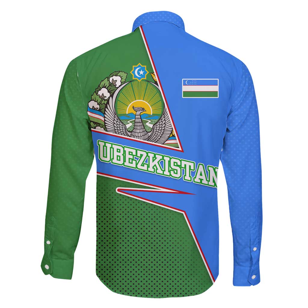 Uzbekistan Family Matching Puletasi and Hawaiian Shirt with National Coat of Arms and Modern Gradient Design - Wonder Print Shop