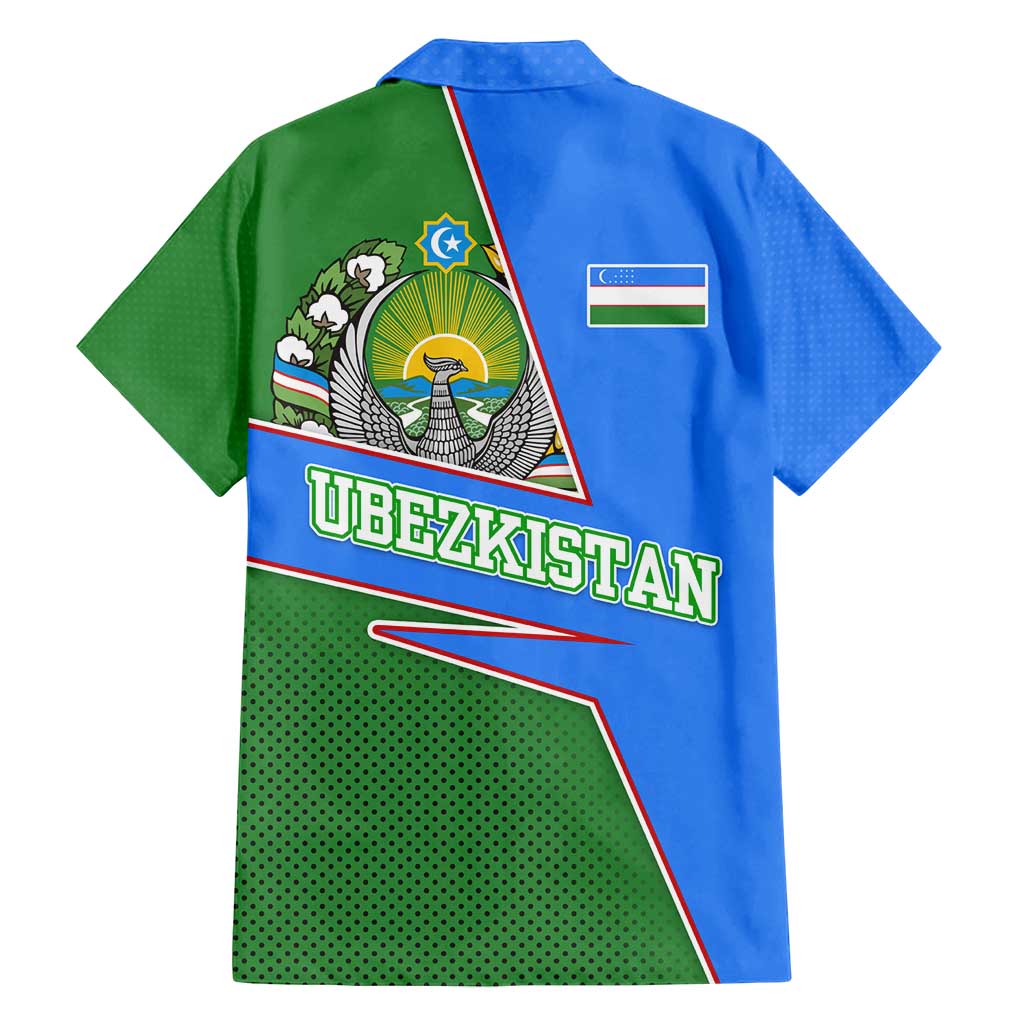 Uzbekistan Family Matching Summer Maxi Dress and Hawaiian Shirt with National Coat of Arms and Modern Gradient Design - Wonder Print Shop