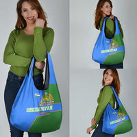 Uzbekistan Grocery Bag with National Coat of Arms and Modern Gradient Design - Wonder Print Shop