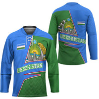 Uzbekistan Hockey Jersey with National Coat of Arms and Modern Gradient Design - Wonder Print Shop