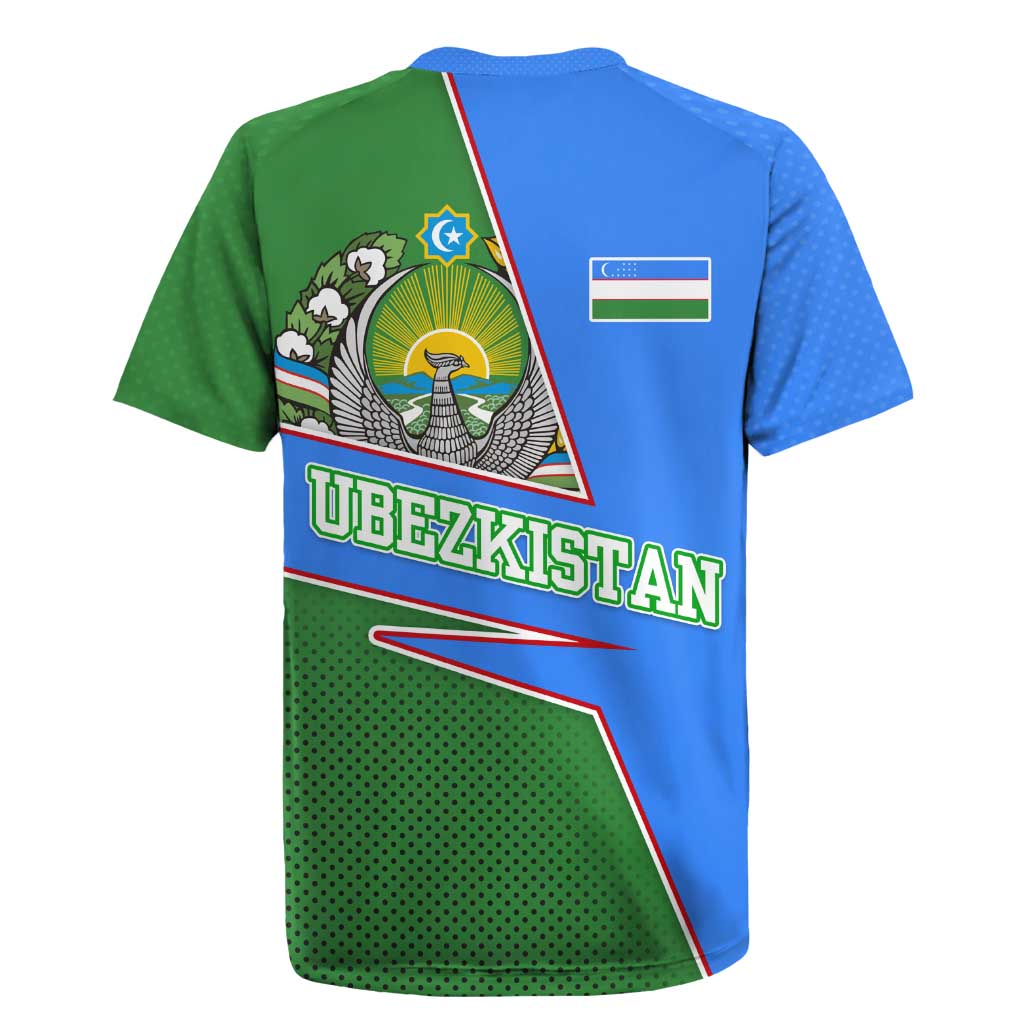 Uzbekistan Rugby Jersey with National Coat of Arms and Modern Gradient Design - Wonder Print Shop