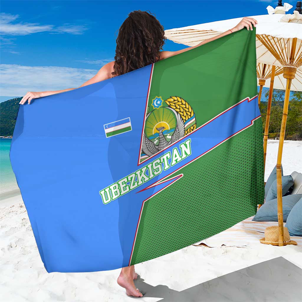 Uzbekistan Sarong with National Coat of Arms and Modern Gradient Design - Wonder Print Shop