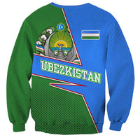 Uzbekistan Sweatshirt with National Coat of Arms and Modern Gradient Design - Wonder Print Shop
