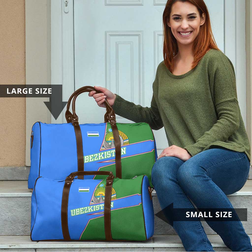 Uzbekistan Travel Bag with National Coat of Arms and Modern Gradient Design - Wonder Print Shop