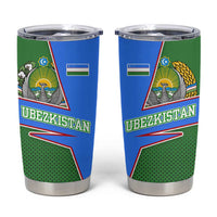 Uzbekistan Tumbler Cup with National Coat of Arms and Modern Gradient Design - Wonder Print Shop