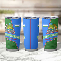 Uzbekistan Tumbler Cup with National Coat of Arms and Modern Gradient Design - Wonder Print Shop