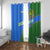 Uzbekistan Window Curtain with National Coat of Arms and Modern Gradient Design - Wonder Print Shop