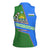 Uzbekistan Women Sleeveless Polo Shirt with National Coat of Arms and Modern Gradient Design - Wonder Print Shop
