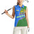 Uzbekistan Women Sleeveless Polo Shirt with National Coat of Arms and Modern Gradient Design - Wonder Print Shop