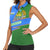 Uzbekistan Women Sleeveless Polo Shirt with National Coat of Arms and Modern Gradient Design - Wonder Print Shop