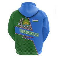 Uzbekistan Zip Hoodie with National Coat of Arms and Modern Gradient Design - Wonder Print Shop