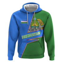 Uzbekistan Zip Hoodie with National Coat of Arms and Modern Gradient Design - Wonder Print Shop