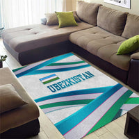 Uzbekistan Area Rug with Ribbon Wave Design - Wonder Print Shop