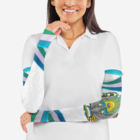 Uzbekistan Arm Sleeves with Ribbon Wave Design - Wonder Print Shop